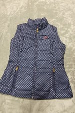 Napapijri Geographic Size Medium Blue Padded Polka Dot Puffer Vest Ultralight