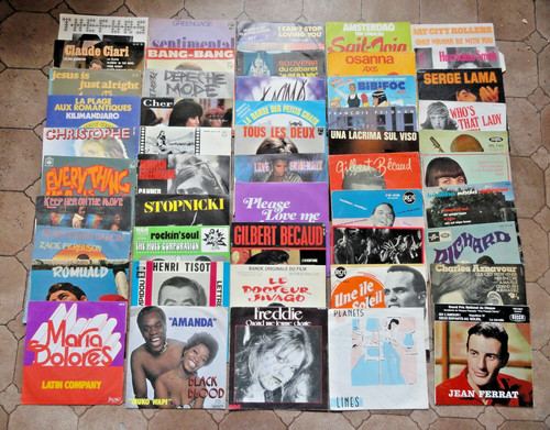 Lot disques vinyles - de, 50