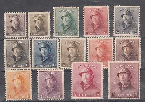 Belgique courrier 1919 yvert - belgique,