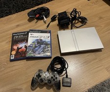 Console Ps2 Playstation 2 Slim Silver Argentée Sony Testée Complète Avec 2 Jeux