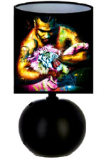 Lampe de chevet en Céramique rouge Personnage Mike Tyson