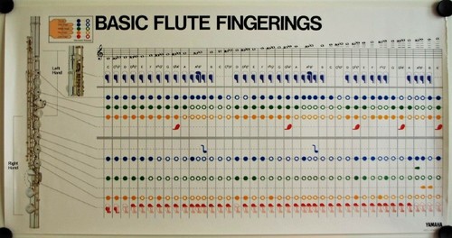 Affiche tablature basic flute - affiche,