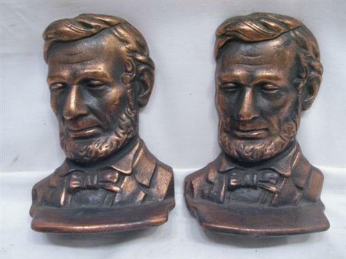 Pair abe lincoln portrait - pair, cast