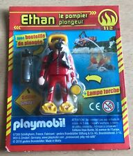 FIGURINE NEUF SOUS BLISTER PLAYMOBIL ETHAN LE POMPIER PLONGEUR SCUBA DIVER