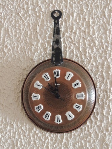 Pendule style poêle frire - pendule, à