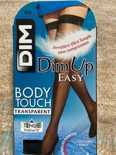 Bas Dim Up Easy - Body Touch - 20 Deniers  Mat - Colori Noir - T 4 - Autofixant.