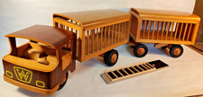 DDR Jouet en Bois Employé Fröbel Werdau Camion Zirkuswage Transport D'Animaux