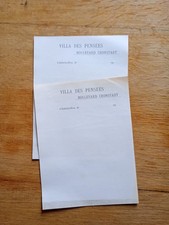 ZD106 Papier à entête Villa des pensées Châtelaillon