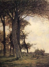 Dream-art Oil painting landscape Honfleur-La-Cote-de-Grace-Eugene-Louis-Boudin