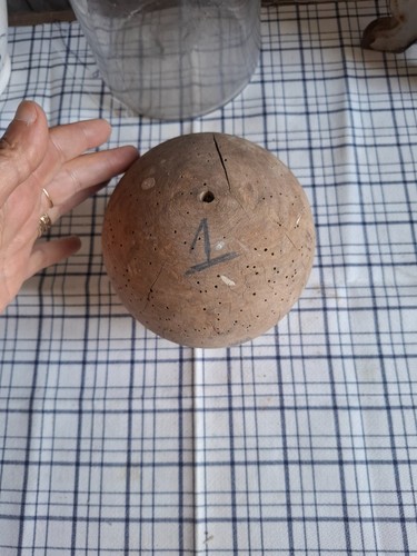Ancienne boule bois h - bois,