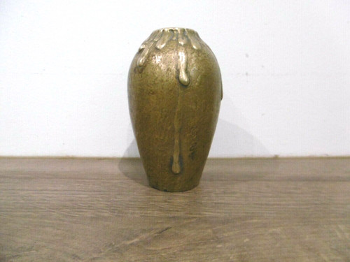 Ancien vase bronze signé - en,