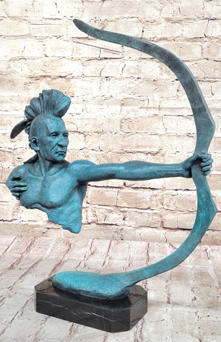 Signed american indian warrior - signed,