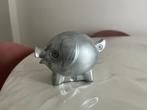 Mini tirelire cochon zinc - tirelire,