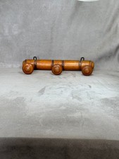 Vintage 1960s Wooden Wall Coat Rack