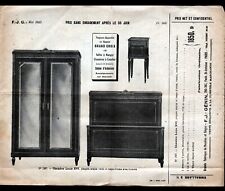 PARIS (XI°) FURNITURE, BED & BOX Metallic ""F.G. GENIN"" Tract in 1923