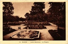 Old postcard AK SAIGON - La Pergola Botanical Garden. VIETNAM-INDOCHINA (762366)
