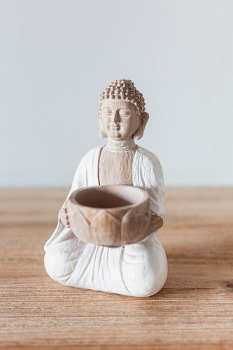 Statuette bouddha bougeoir - statuette,