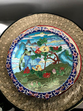 CLOISONNE ASSIETTE PLAT BRONZE
