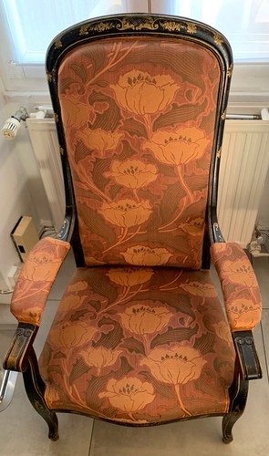 Rare fauteuil voltaire - voltaire, noir