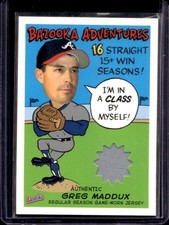 2004 Topps Bazooka Greg Maddux Adventures Relics Game Used #BA-GM Braves