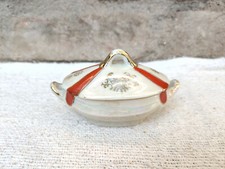Vintage Noritake Poterie Motif Floral Main Peint Céramique Sucre Bol Lid C178