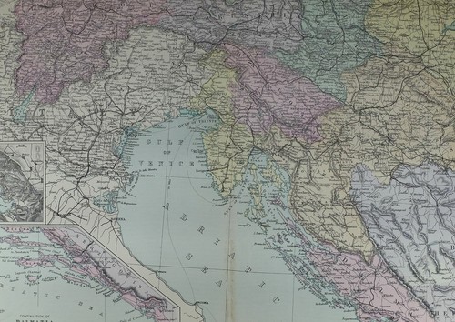 1891 ancien carte autriche - carte,