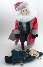 2 Prim Handmade Woodland Santa