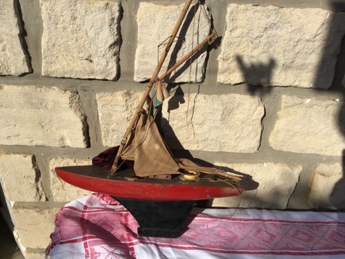 Ancien bateau canot voilier - voilier, de