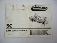 Maschio SC Super Cobra Condor Chipper Operating Instructions Spare Parts List