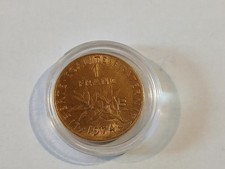 1 franc 1974 doré à l'or fin