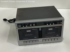Vintage Synchronized Dual Cassette Deck Tape Player