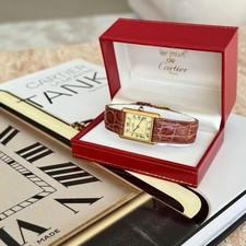 Vintage Cartier Must Tank Vermeil Watch | Champagne Dial | Quartz | Original Box