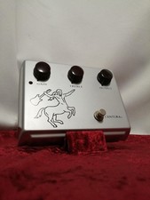 Ceriatone Centura Matte silver with picture Overdrive Guitar Effects Pedal USED