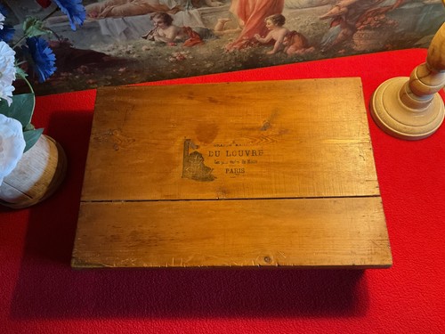 Ancienne boîte rangement bois - boÎte,
