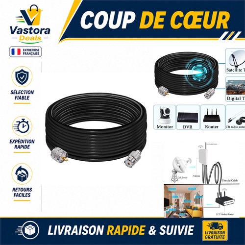 Câble coaxial tuolnk rg58 - câble, 10m