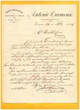 ZARAGOZA (SPAIN) PORCELAIN FAIENCES / ART MENAGER "Antonio CRAMOUSE" in 1897