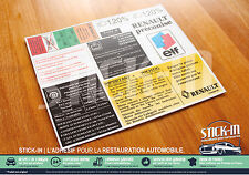 9 Autocollants Stickers Engine Bay Clio Williams 16V Compartiment Moteur