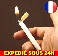 ✅ Briquet Rechargeable Gaz Butane Forme Cigarette Slim Mini Allume Cigare Cadeau