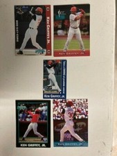 Ken Griffey Jr - Prostate Foundation / Cap Cure Cards - 5 different years - SCAR