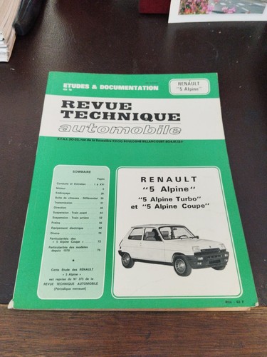 Revue technique automobile - revue,
