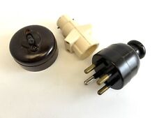 Ancien Interrupteur Bakélite Et Douille Voleuse Et Prise