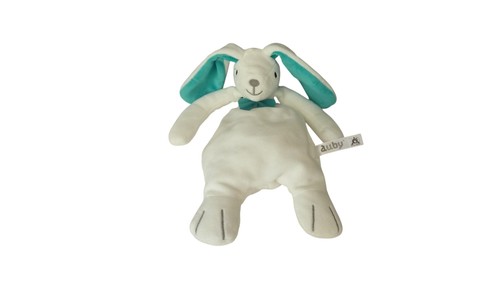 Peluche lapin blanc vert - ,