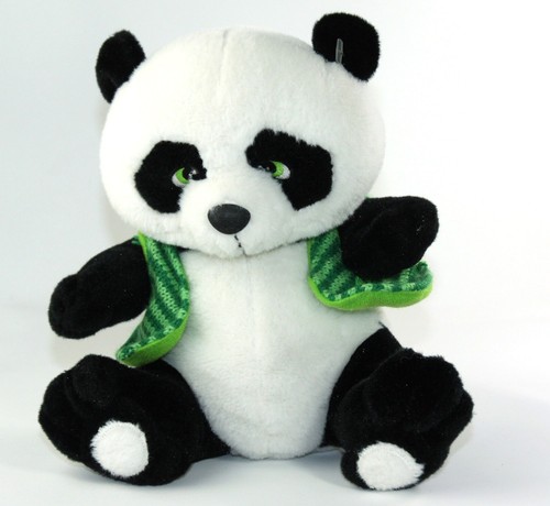 Doudou peluche panda blanc - peluche,