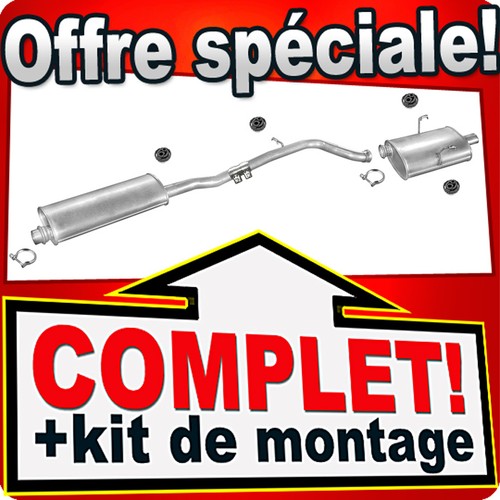 Ligne pot échappement - ligne, pour