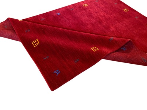 Tapis gabbeh rouge 100 laine - tapis, 100%