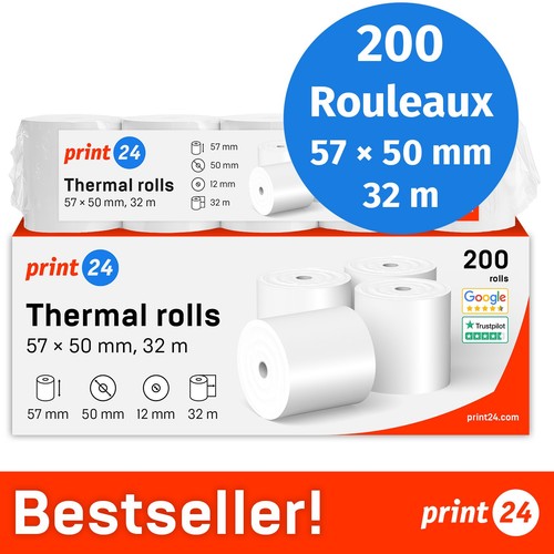 Rouleaux therm 57x50x12mm 32m - therm.,