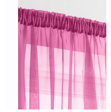 2 Rideaux voile uni Cassis