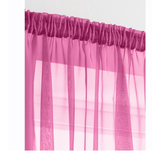 Rideaux voile uni cassis - uni,
