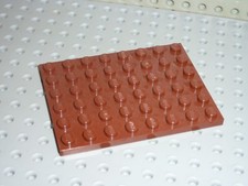 1 x Plaque plate LEGO RedBrown 6x8 ref 3036 / set 7094 7946 10144 8780 7662 7038