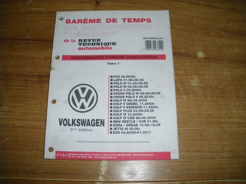 Bareme temps volkswagen fox - de,